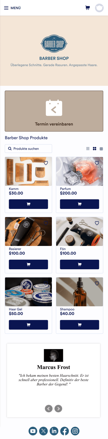 Barber Shop App Template