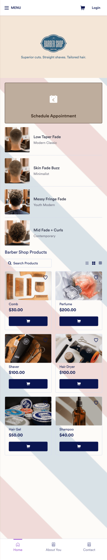 Barber Shop App Template