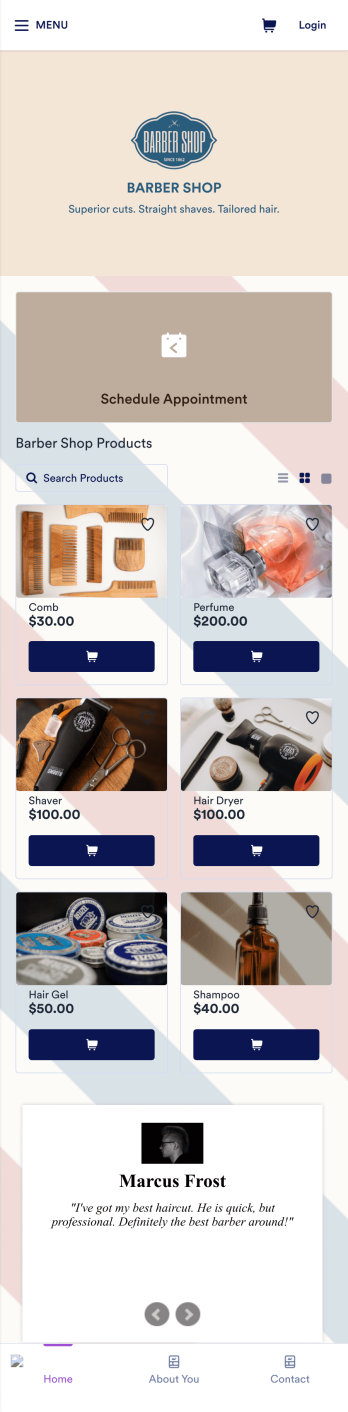 Barber Shop App Template