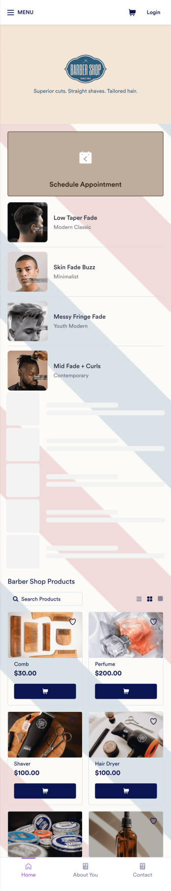 Barber Shop App Template