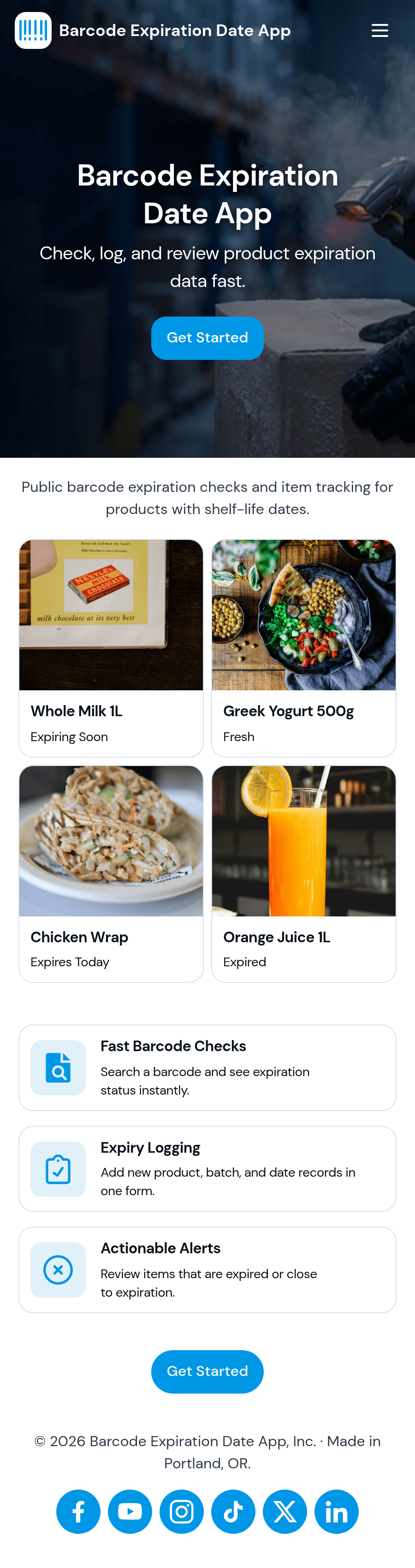 Barcode Expiration Date App Template | Jotform