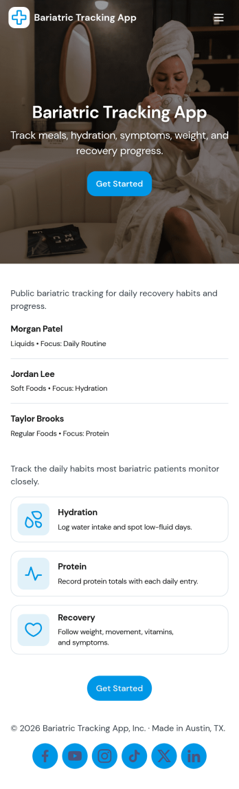 Bariatric Tracking App Template