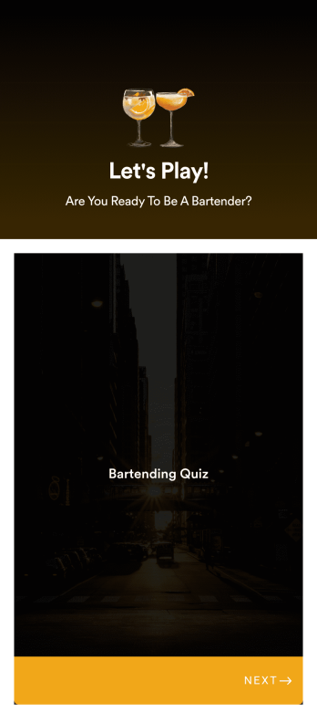 Bartending Quiz App Template