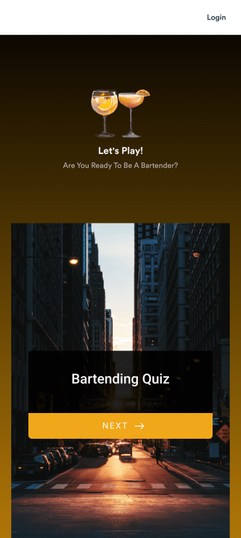 Bartending Quiz App Template