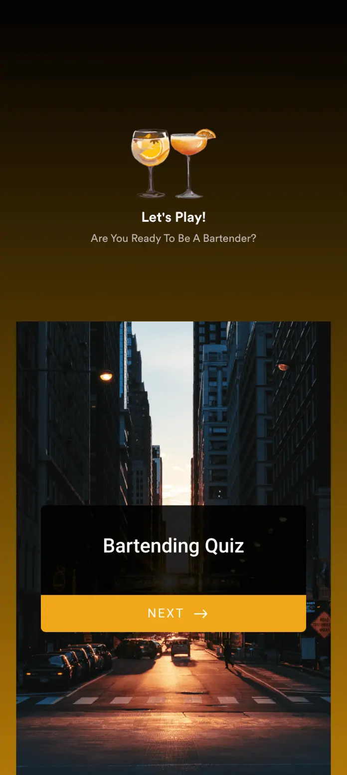 Bartending Quiz App