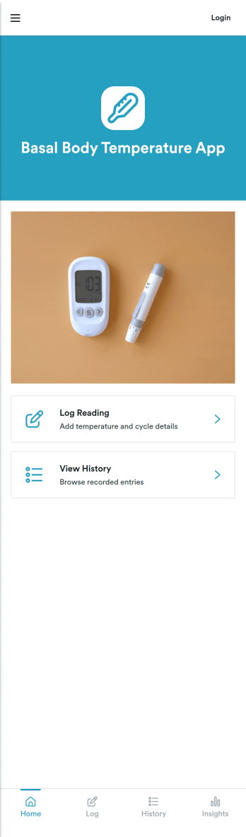 Basal Body Temperature App Template