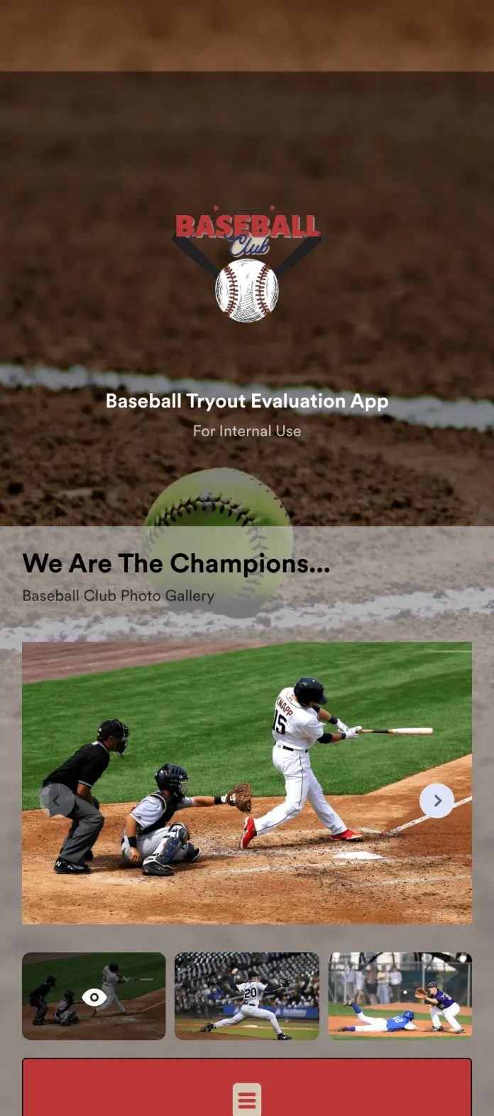 Baseball Tryout Evaluation App