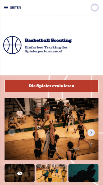 Basketball Athleten Scouting App Template