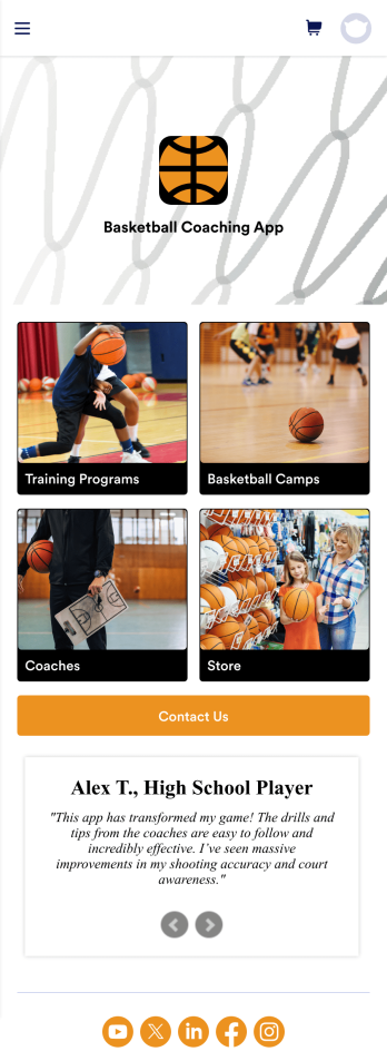 Basketball Coaching App Template