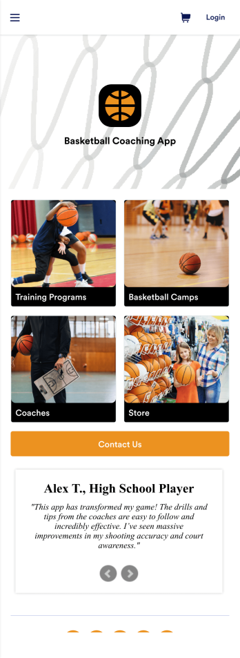 Basketball Coaching App Template