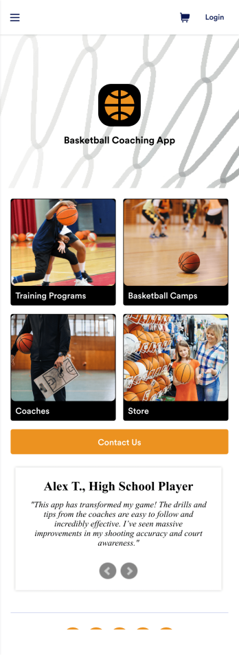 Basketball Coaching App Template