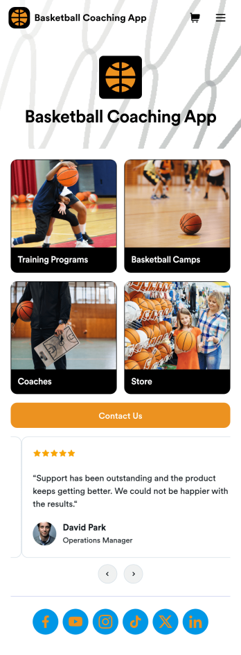 Basketball Coaching App Template