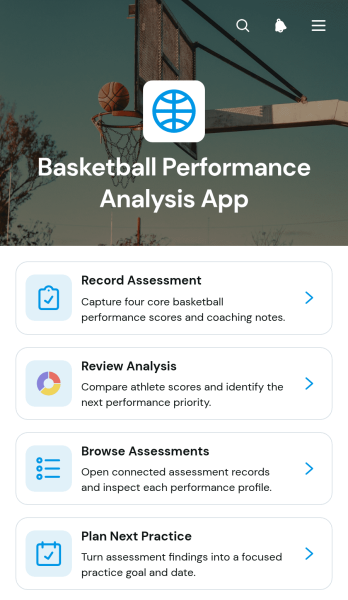 Basketball Performance Analysis App Template