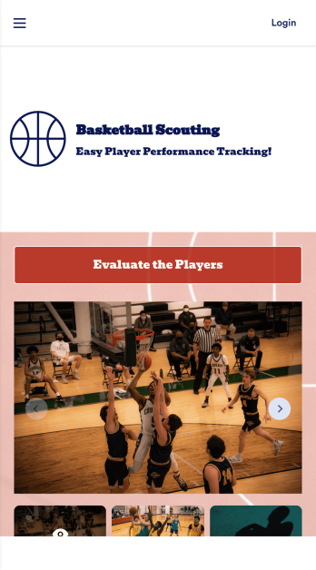 Basketball Scouting App Template
