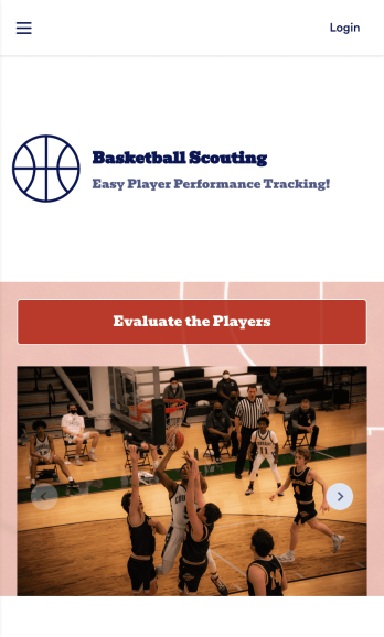 Basketball Scouting App Template