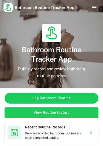 Bathroom Routine Tracker App Template