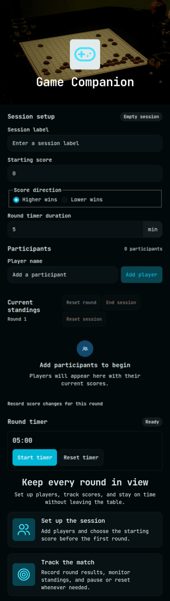 Game Companion App Template