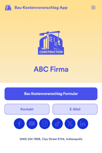 Bau Kostenvoranschlag App