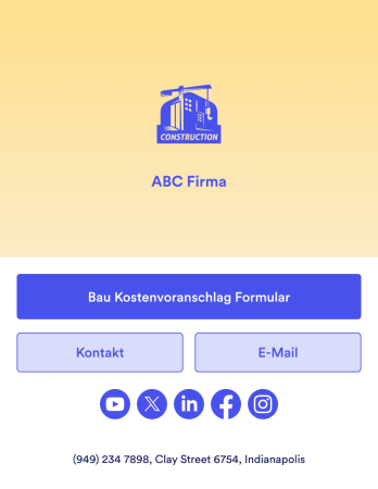 Bau Kostenvoranschlag App Template