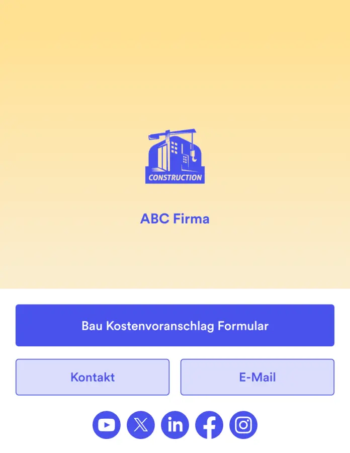 Bau Kostenvoranschlag App