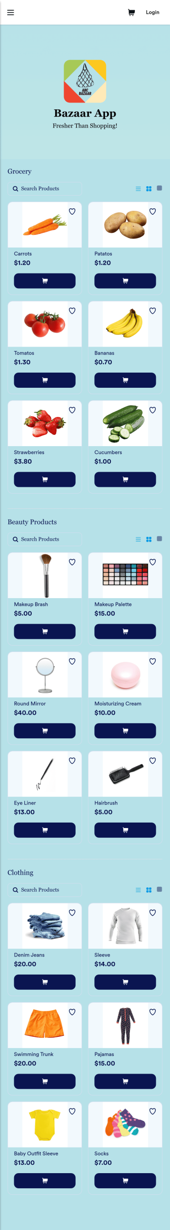 Bazaar App Template