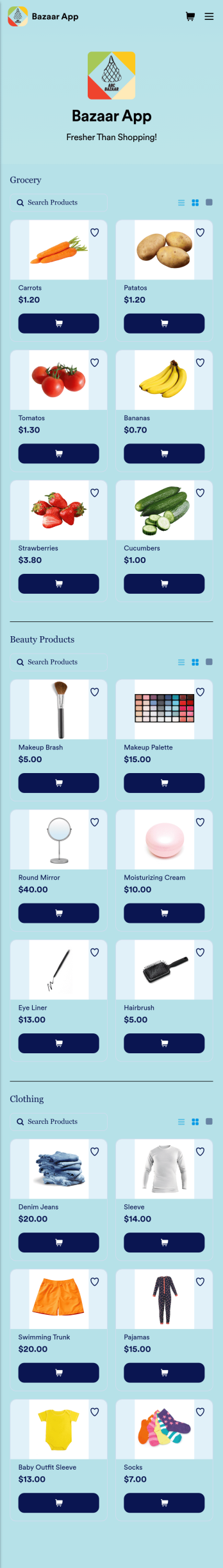 Bazaar App Template
