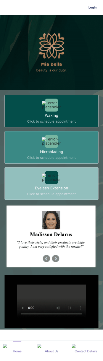 Beauty Studio App Template