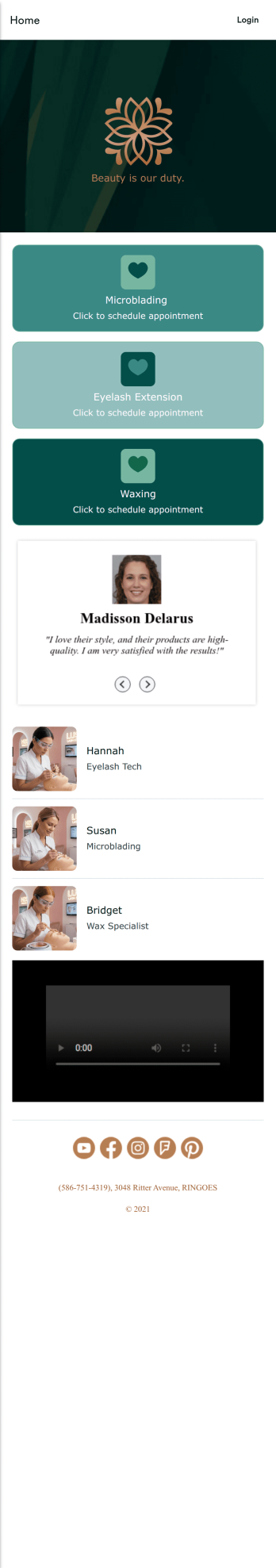 Beauty Studio App Template