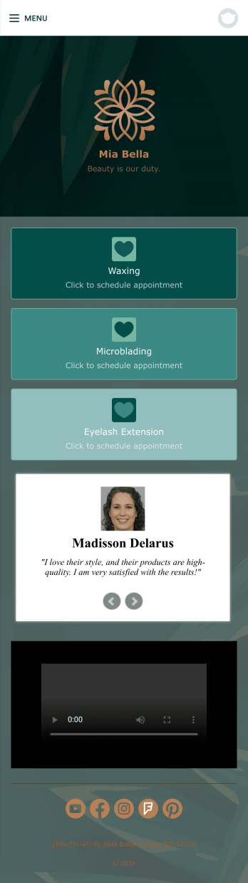 Beauty Studio App Template