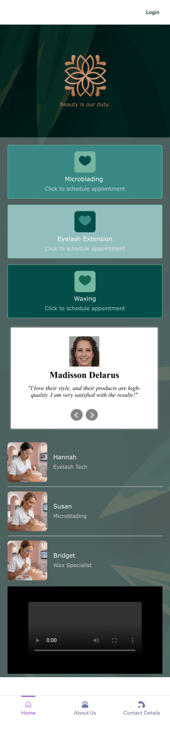 Beauty Studio App Template