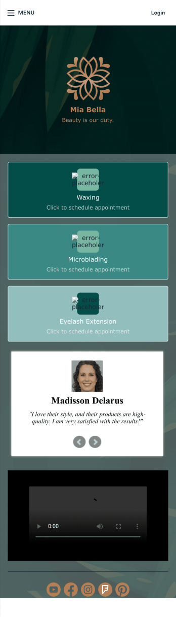 Beauty Studio App Template