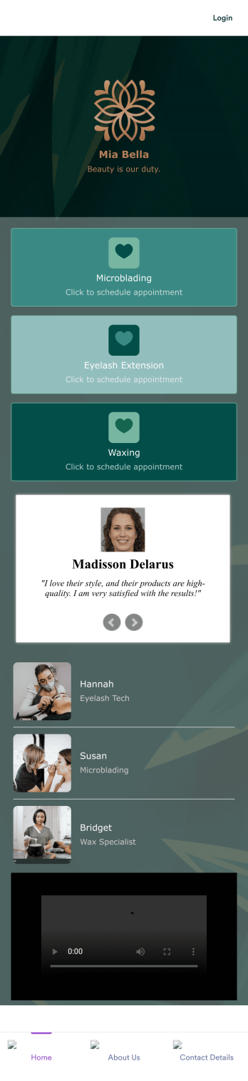 Beauty Studio App Template