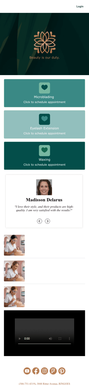 Beauty Studio App Template