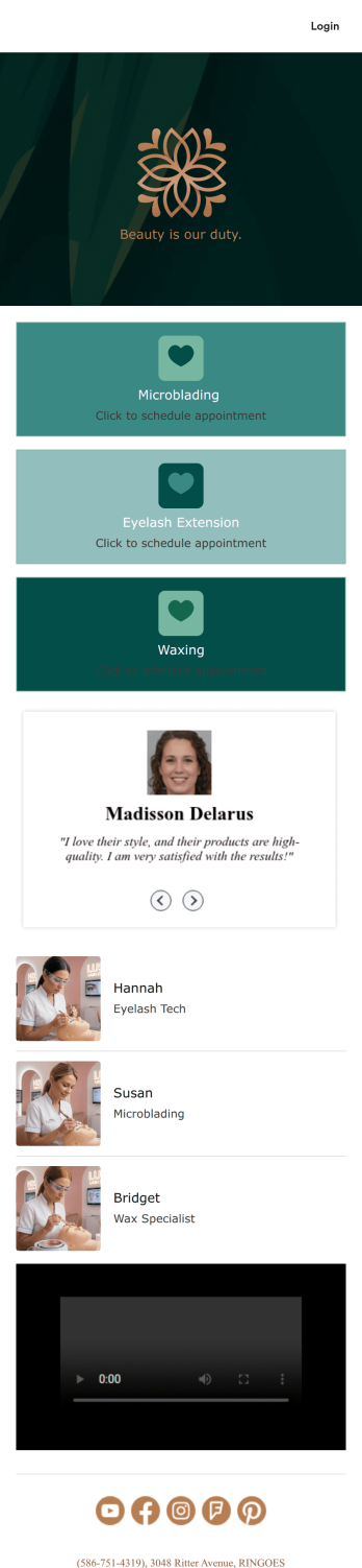 Beauty Studio App Template