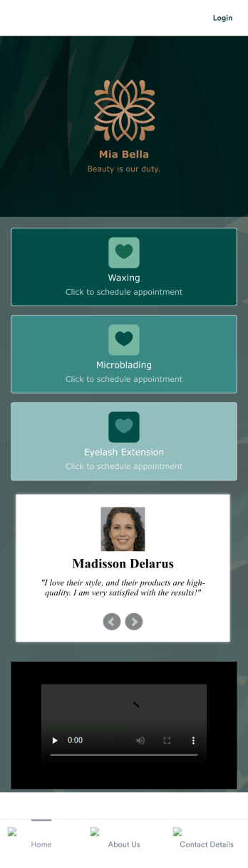 Beauty Studio App Template