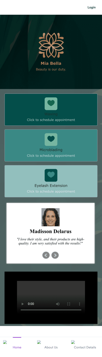 Beauty Studio App Template