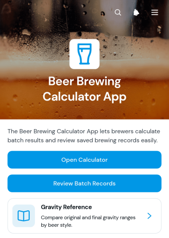 Beer Brewing Calculator App Template