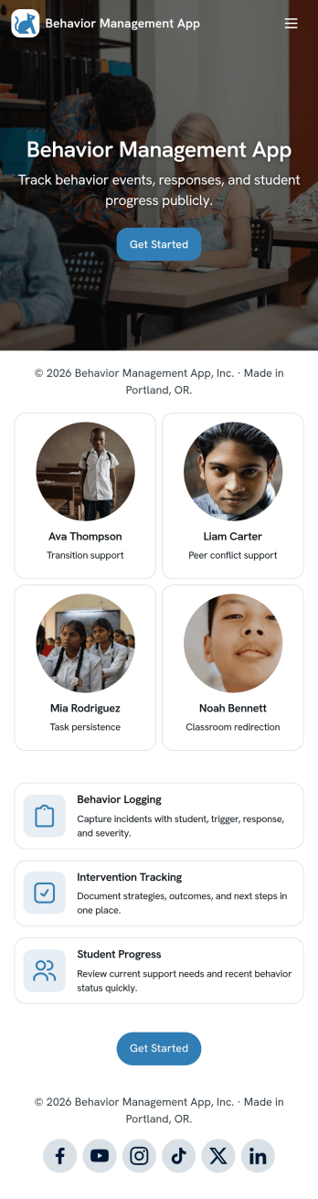 Behavior Management App Template