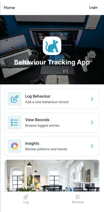 Behaviour Tracking App Template