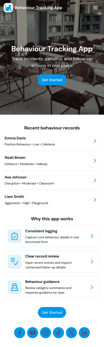 Behaviour Tracking App Template