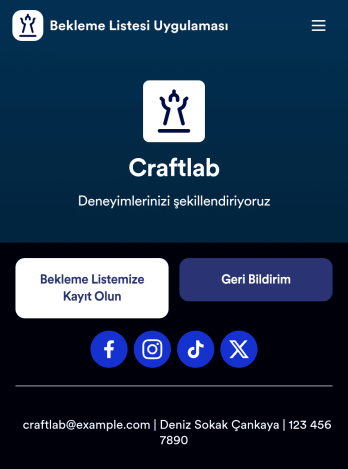 Bekleme Listesi Uygulama Șablonu