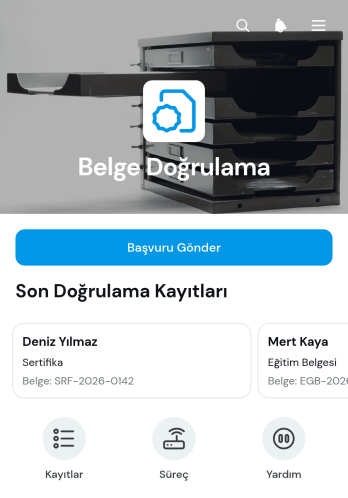 Belge Doğrulama Uygulama Șablonu