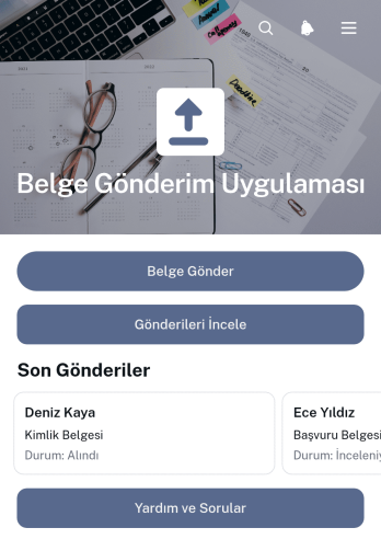 Belge Gönderim Uygulama Șablonu
