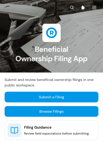 Beneficial Ownership Filing App Template