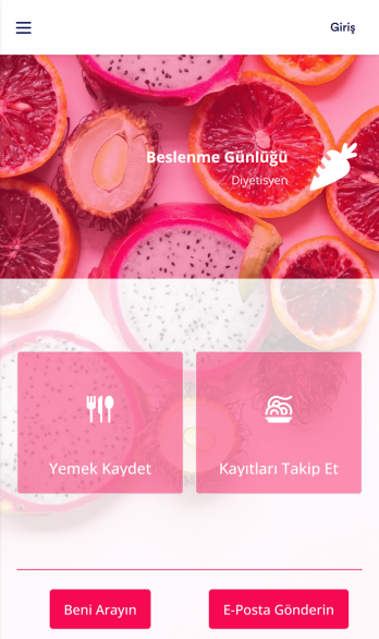 Beslenme Takip Uygulama Șablonu