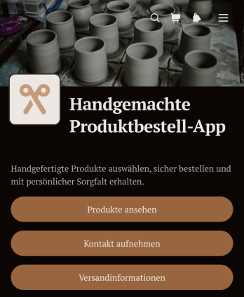 Bestell-App für handgefertigte Produkte