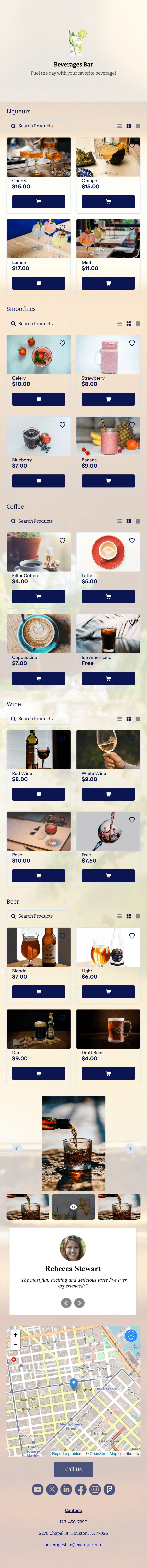 Beverage App Template Jotform App Builder