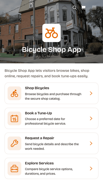 Bicycle Shop App Template
