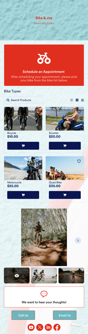 Bike Booking App Template