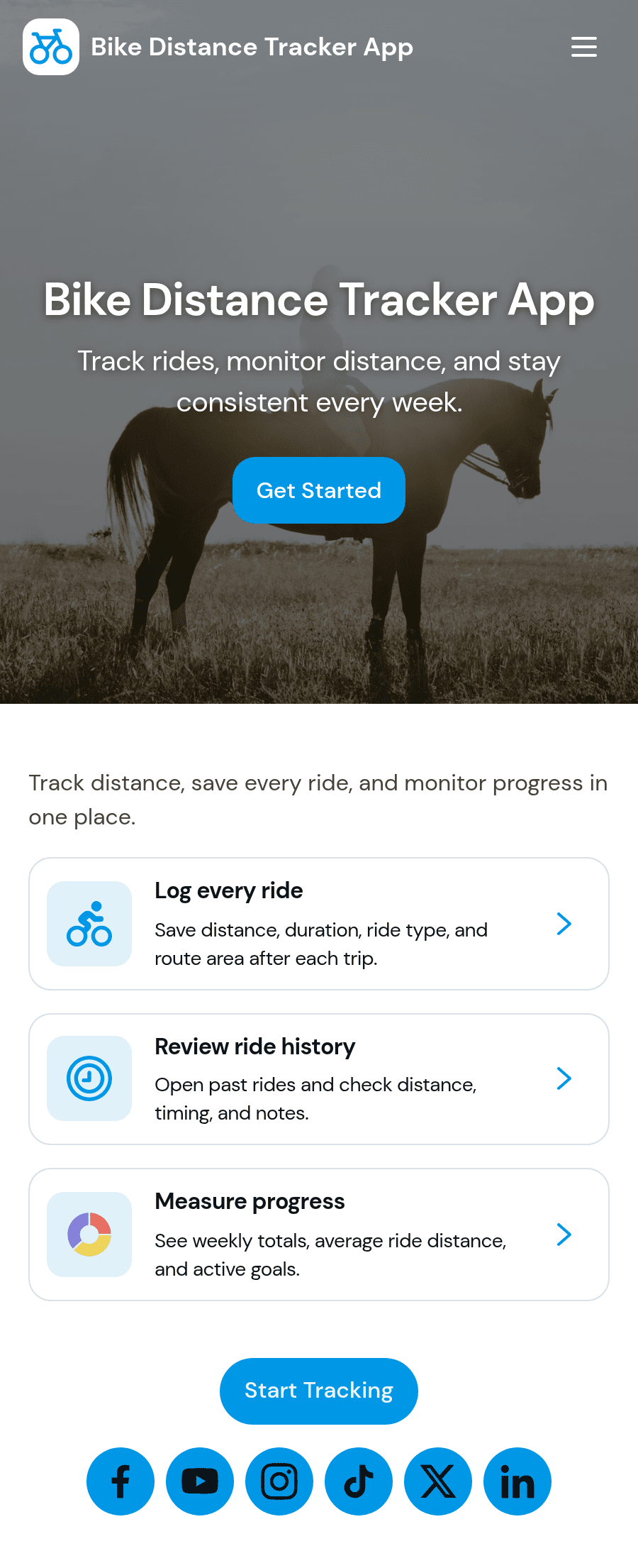 Bike Distance Tracker App Template | Jotform